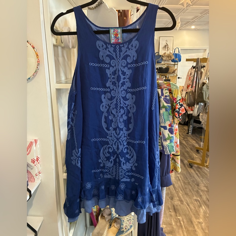 Johnny Was Halo Tank top in Blue Night size L - Picture 2 of 3